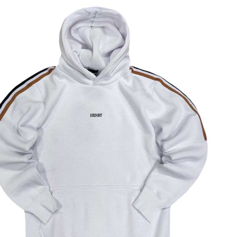 Henry clothing - 3-508 - large logo hoodie - white