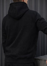 Ανδρικό μακρυμάνικο φούτερ με κουκούλα Henry clothing - 3-512 - emblem logo μαύρο