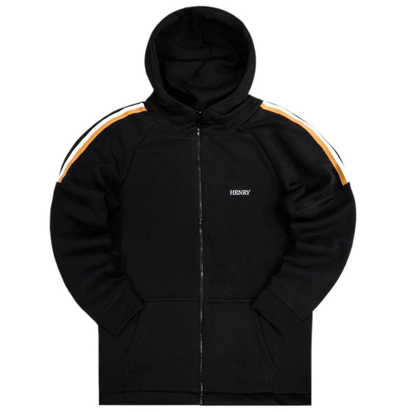 Henry clothing - 3-515 - striped jacket - black