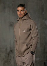 Ανδρική ζακέτα Henry clothing-3-517-caligraphy logo jacket brown