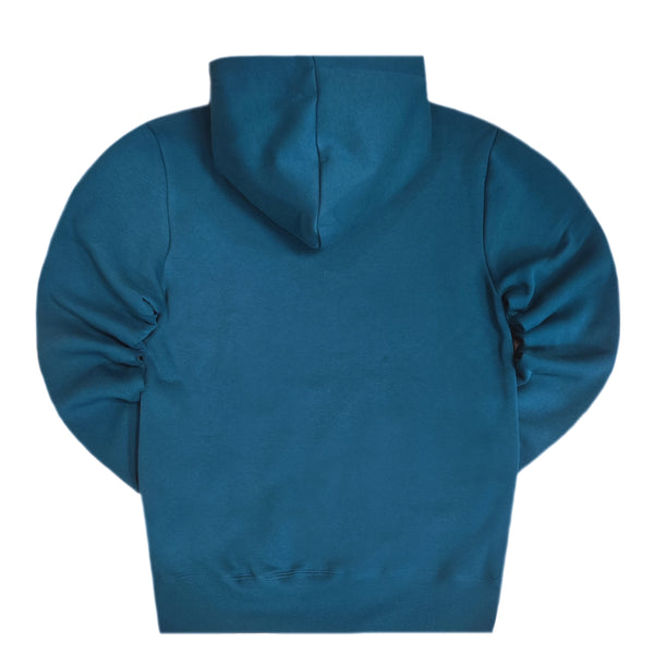 Henry clothing - 3-519 - calligraphy logo jacket - blue