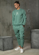 Ανδρικό φούτερ Henry clothing-3-522-logo hoodie-green