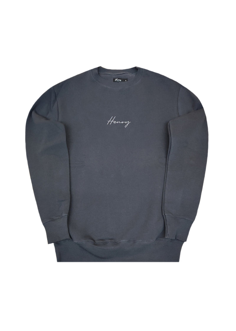 Ανδρικό φούτερ Henry Clothing-3-525-dark grey