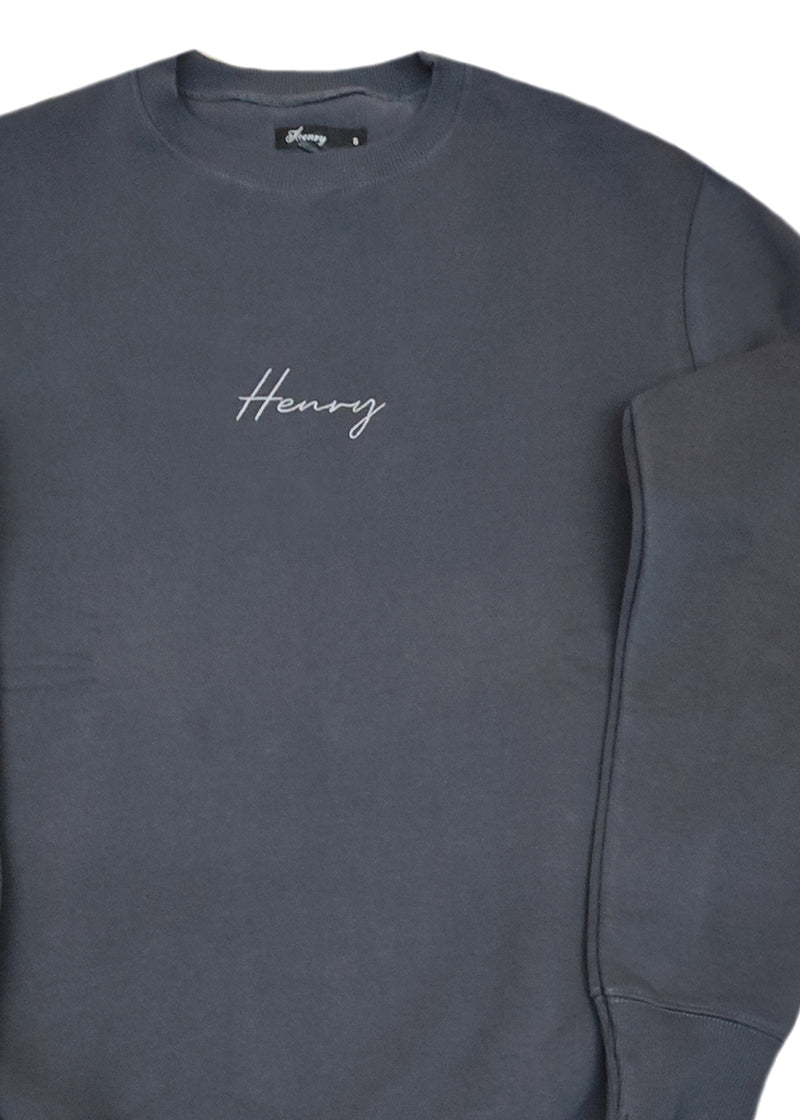Ανδρικό φούτερ Henry Clothing-3-525-dark grey