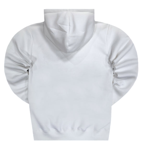 Henry clothing - 3-526 - round logo hoodie - white