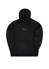 Ανδρικό μακρυμάνικο φούτερ με κουκούλα Henry clothing-3-527-calligraphy logo μαύρο