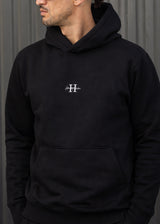 Ανδρικό φούτερ με κουκούλα Henry Clothing-3-530-Henry logo hoodie black
