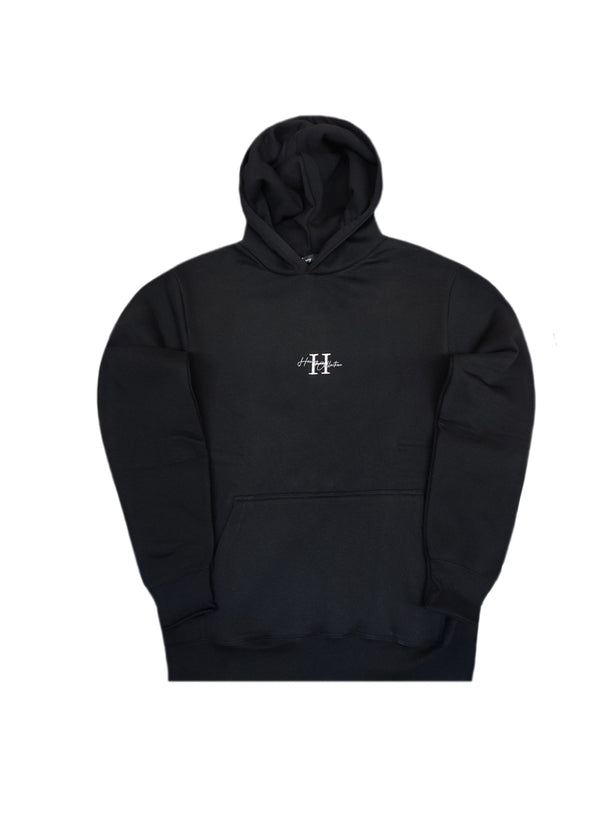Ανδρικό φούτερ με κουκούλα Henry Clothing-3-530-Henry logo hoodie black