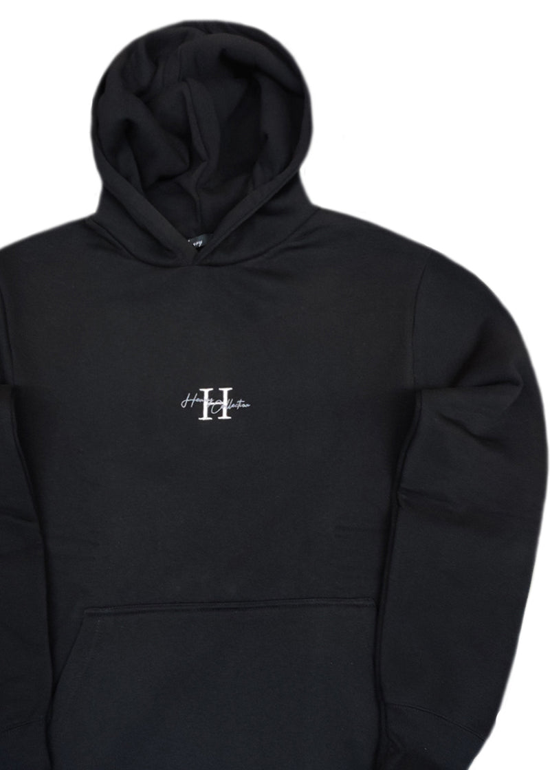 Ανδρικό φούτερ με κουκούλα Henry Clothing-3-530-Henry logo hoodie black