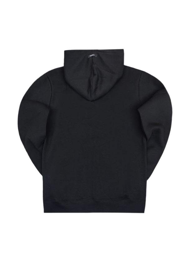 Ανδρικό φούτερ με κουκούλα Henry Clothing-3-530-Henry logo hoodie black