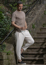 HENRY CLOTHING Ανδρική αμάνικη μπλούζα καφέ 3-613-brown