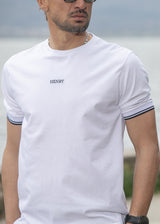 Ανδρική κοντομάνικη μπλούζα Henry clothing-3-614-white