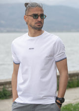 Ανδρική κοντομάνικη μπλούζα Henry clothing-3-614-white