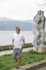 Ανδρική κοντομάνικη μπλούζα Henry clothing-3-614-white