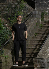 Ανδρική κοντομάνικη μπλούζα Henry clothing 3-617-μαύρη