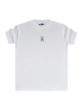 HENRY CLOTHING Ανδρική κοντομάνικη μπλούζα λευκή Silver Logo 3-617-white