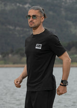 Ανδρική κοντομάνικη μπλούζα Henry clothing 3-619-μαύρη