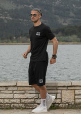 Ανδρική κοντομάνικη μπλούζα Henry clothing 3-619-μαύρη