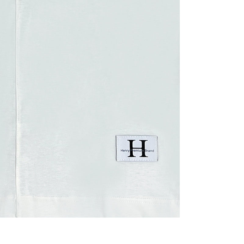 Ανδρική κοντομάνικη μπλούζα Henry clothing - 3-624 - simple overisized fit λευκό