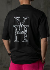 Ανδρική κοντομάνικη μπλούζα Henry clothing-3-627-black Henry logo HY μαύρο
