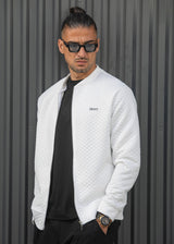 Ανδρική ζακέτα καπιτονέ Henry clothing - 3-631 - capitone jacket regular fit λευκό