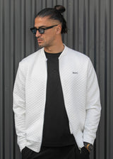 Ανδρική ζακέτα καπιτονέ Henry clothing - 3-631 - capitone jacket regular fit λευκό