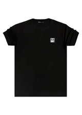 Ανδρική κοντομάνικη μπλούζα Henry clothing-3-638- face μαύρο