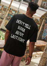 Ανδρική κοντομάνικη μπλούζα Henry clothing-3-641-black Don't tell Mama