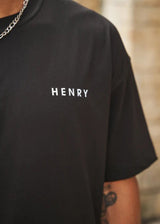 Ανδρική κοντομάνικη μπλούζα Henry clothing-3-641-black Don't tell Mama