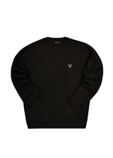 Ανδρικό φούτερ Henry clothing-3-650-sweatshirt small triangle logo μαύρο