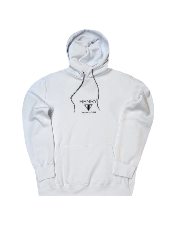 Ανδρικό φούτερ με κουκούλα Henry Clothing-3-651-Henry logo hoodie white