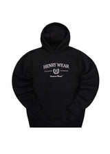 Ανδρικό φούτερ με κουκούλα Henry clothing-3-654-hoodie round logo μαύρο