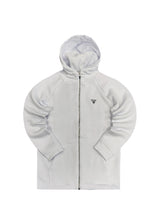 Ανδρική ζακέτα με κουκούλα Henry clothing -3-655 -triangle logo λευκό