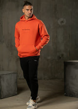 Ανδρικό φούτερ με κουκούλα Henry clothing-3-657-hoodie logo πορτοκαλί