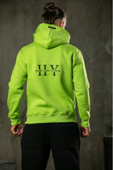 Ανδρικό φούτερ με κουκούλα Henry clothing-3-661-back logo hoodie λαχανί