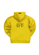 Ανδρικό φούτερ με κουκούλα Henry clothing-3-661-back logo hoodie κίτρινη