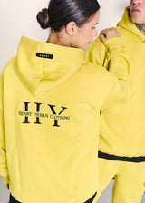 Ανδρικό φούτερ με κουκούλα Henry clothing-3-661-back logo hoodie κίτρινη