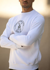 Ανδρικό φούτερ Henry clothing - 3-670 - sweatshirt round logo λευκό