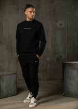 Ανδρικό φούτερ Henry clothing-3-671-sweatshirt premium brand logo μαύρο