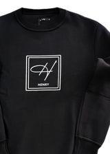 Henry clothing-3-673-logo sweatshirt -black