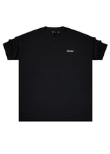 HENRY CLOTHING Ανδρική κοντομάνικη μπλούζα μαύρη Birds 3-700-black