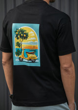 Ανδρική κοντομάνικη μπλούζα Henry - 3-701 - vespa oversized tee μαύρο