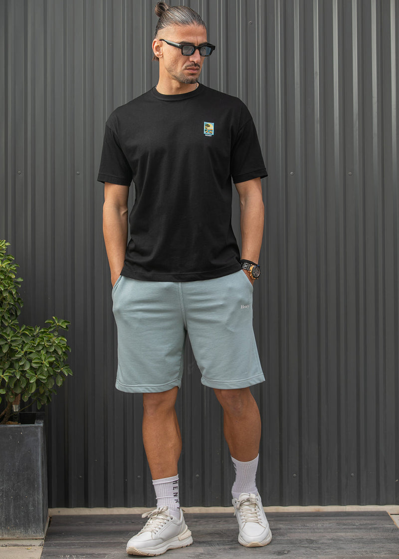 Ανδρική κοντομάνικη μπλούζα Henry - 3-701 - vespa oversized tee μαύρο