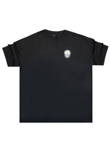 HENRY CLOTHING Ανδρική κοντομάνικη μπλούζα μαύρη Whisper Words 3-706-black