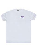 Ανδρική κοντομάνικη μπλούζα Henry clothing - 3-707 - i'm always on my own mind oversised t-shirt λευκό