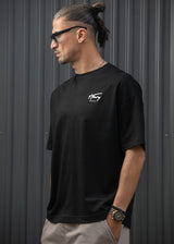 Ανδρική κοντομάνικη μπλούζα Henry clothing-3-711-calligraphy t-shirt μαύρο