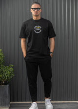 Ανδρική κοντομάνικη μπλούζα Henry clothing-3-712-black Urban Outfit μαύρο