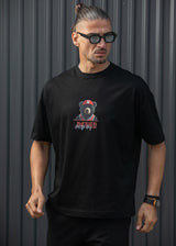 Ανδρική κοντομάνικη μπλούζα Henry clothing-3-715-black Henry Bear μαύρο