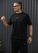 Ανδρική κοντομάνικη μπλούζα Henry clothing-3-718-follow your vibes  t-shirt μαύρο