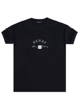 Ανδρική κοντομάνικη μπλούζα Henry Clothing-3-734- premium brand regular fit μαύρο